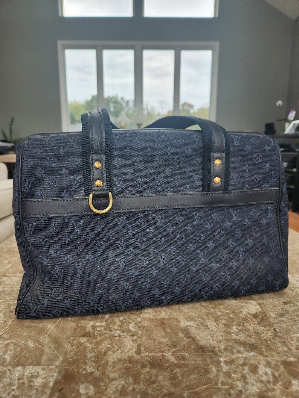 Louis Vuitton Navy Blue Monogram Lin Josephine Bag